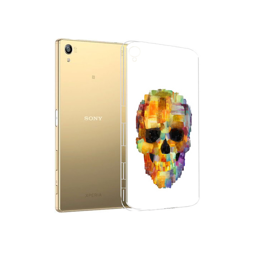 

Чехол MyPads Tocco для Sony Xperia Z5 Premium нарисованный череп (PT23243.222.516), Прозрачный, Tocco