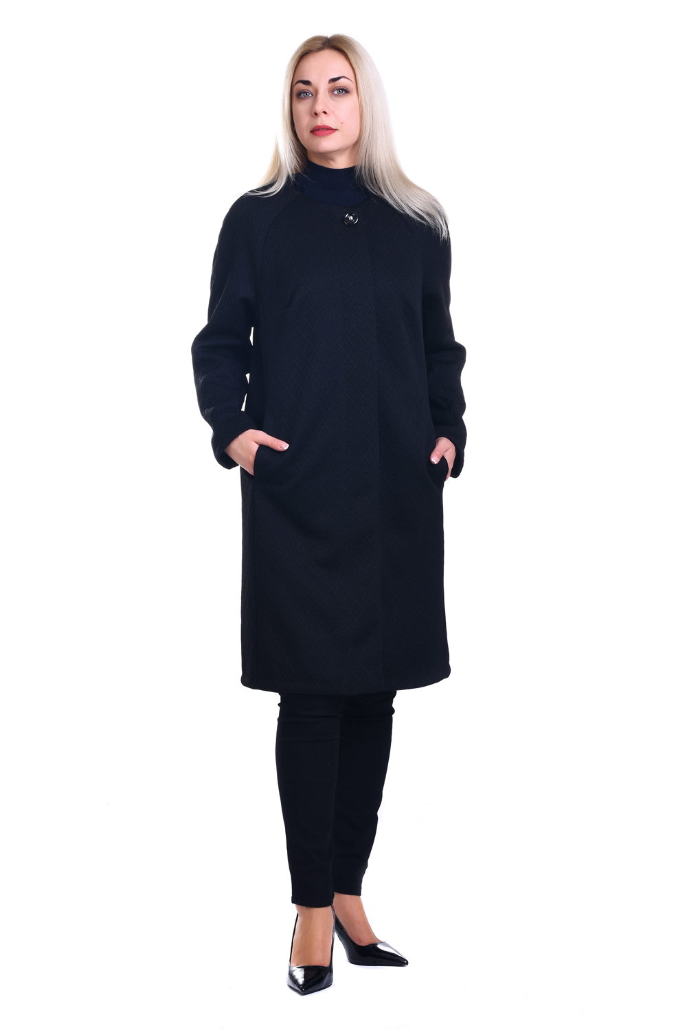 Пальто женское OLSI 1916001 черное 64 RU