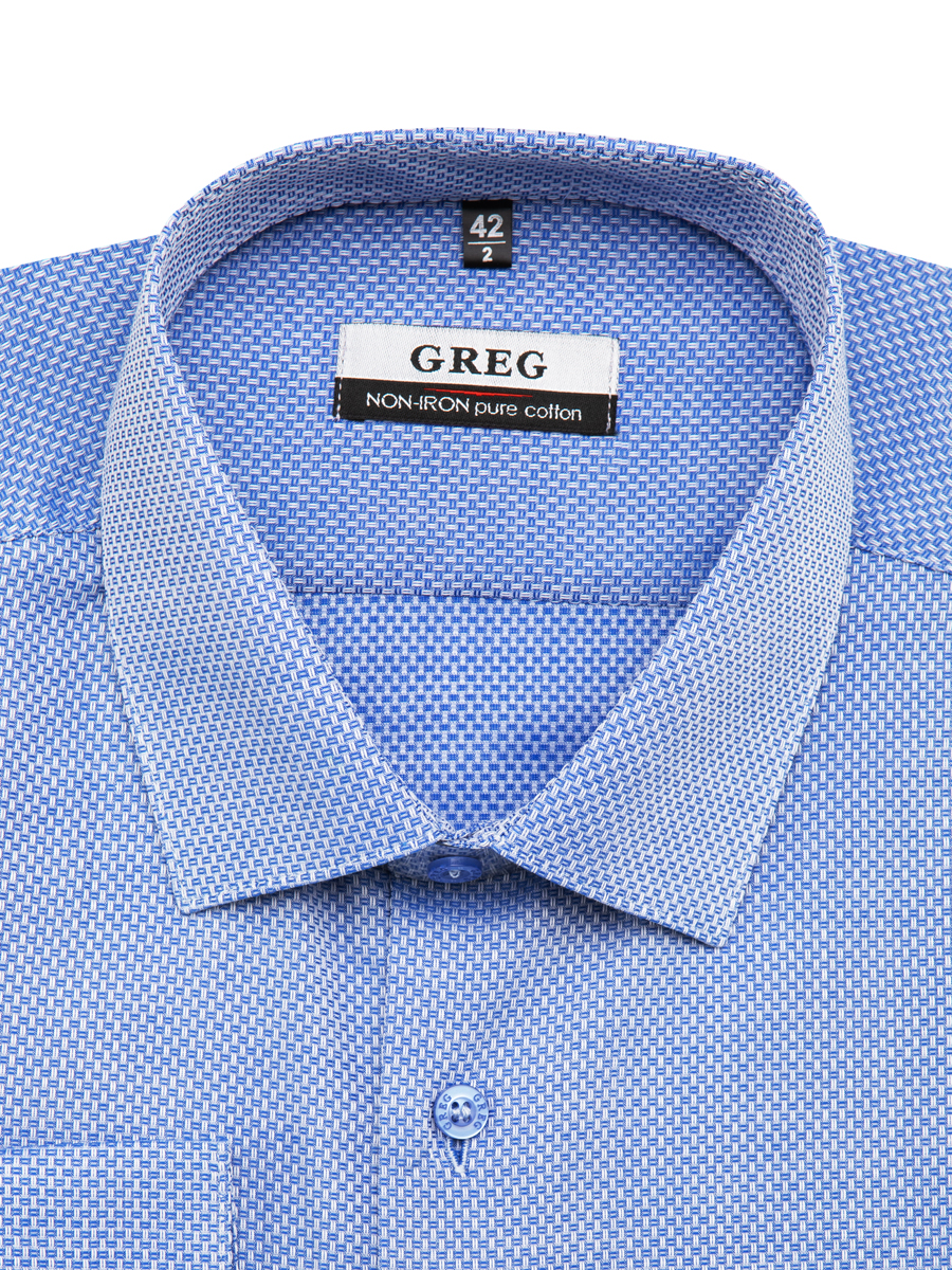 

Рубашка мужская Greg 00-00000214 голубая 39, Голубой, 00-00000214