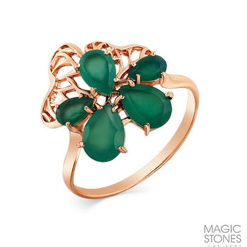 

Кольцо из золота р.  Magic Stones 01-2-451-09, агат, 01-2-451-09