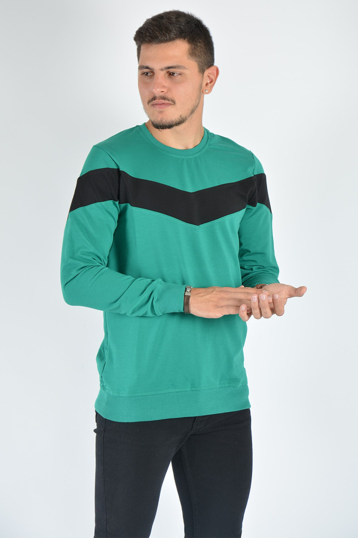 

Свитшот мужской Terapi Giyim 24235 зеленый XL (доставка из-за рубежа), 24235