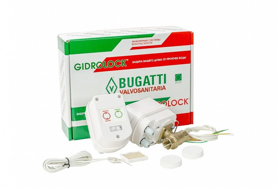 фото Комплект для защиты от протечек воды gidrоlock winner radio bugatti 1/2 gidrolock