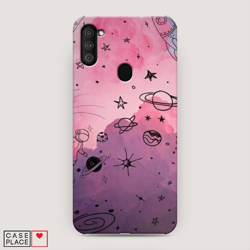 

Пластиковый чехол "Радуга планет 3" на Samsung Galaxy A11, 2100120-3