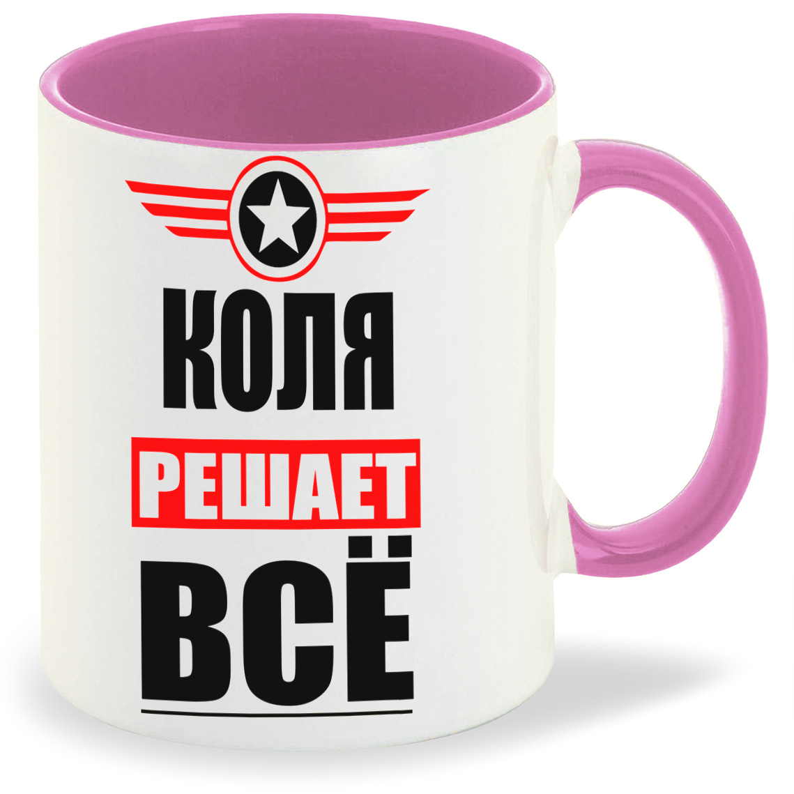 

Кружка CoolPodarok КОЛЯ решает все, КОЛЯ решает все