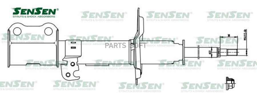 

Аморт. перед. прав. газ Toyota Avensis Verso 01-09