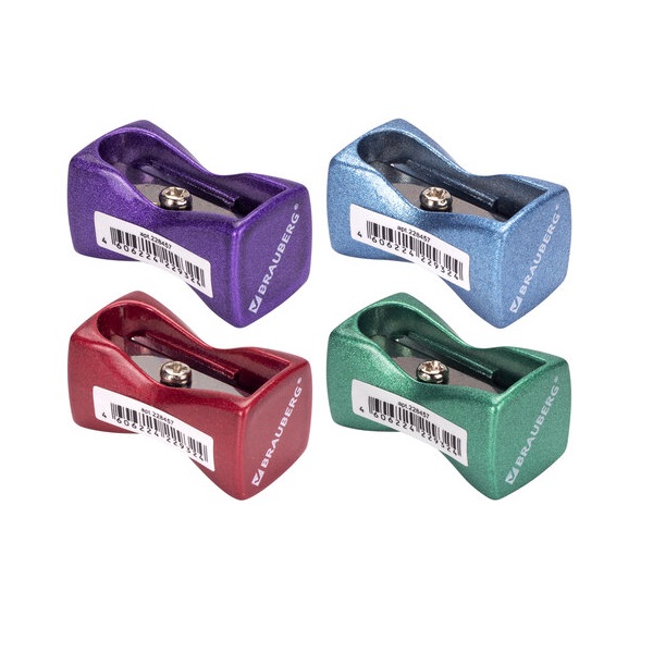 

Точилка BRAUBERG ZigZag, металлическая, корпус ассорти 24 шт, Разноцветный