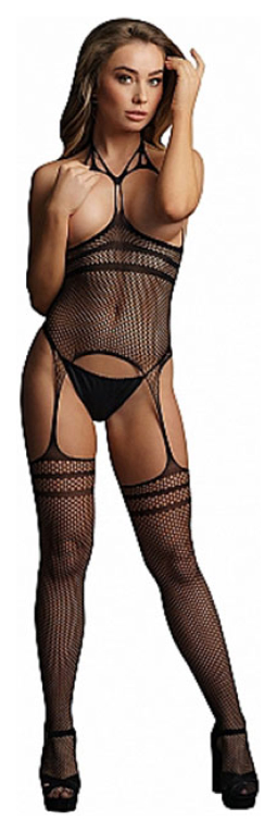 фото Кэтсьюит с открытой грудью shots media bv strappy suspender bodystocking черное s-l