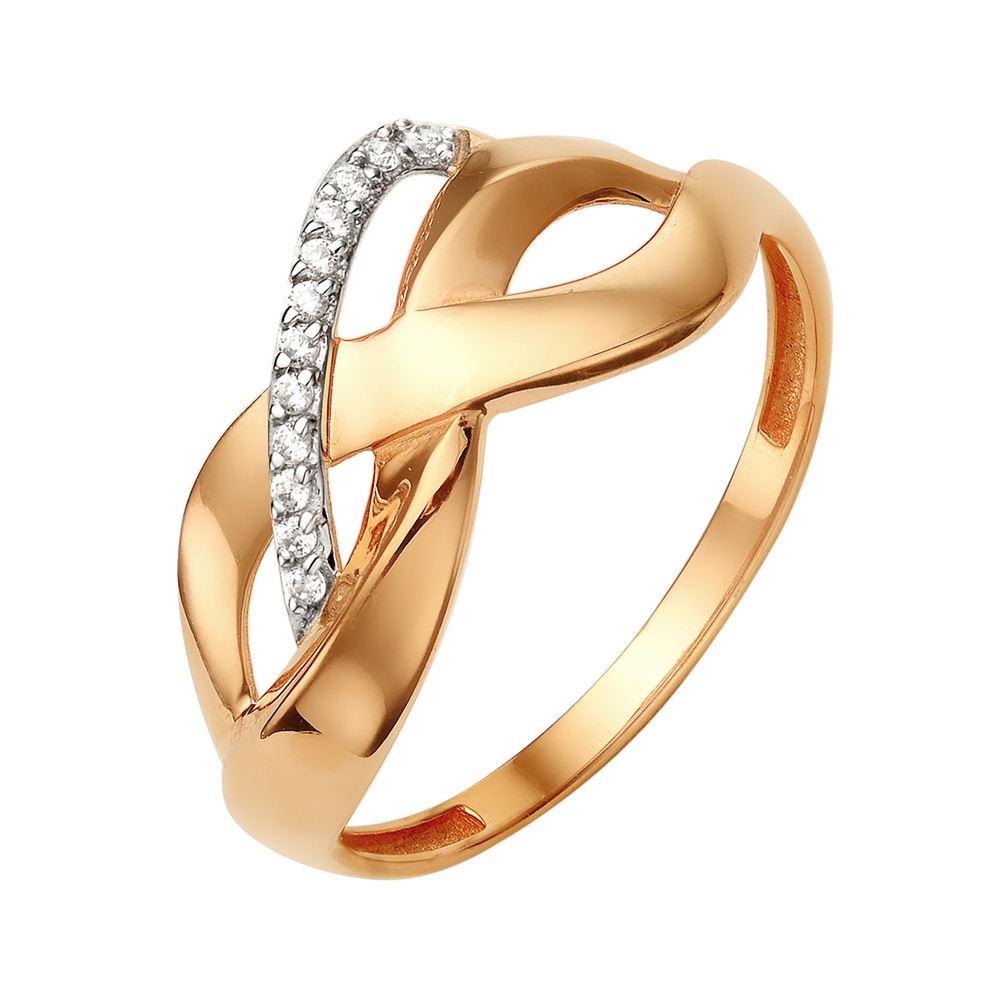

Кольцо из красного золота с фианитом р. , 585Gold 301011588, 301011588