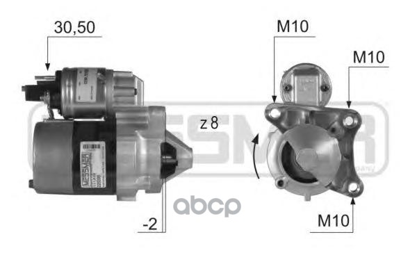 

220399_стартер 0.85Kw\ Renault Logan/Sandero/Clio/Megane/Kangoo 1.4/1.6 00>