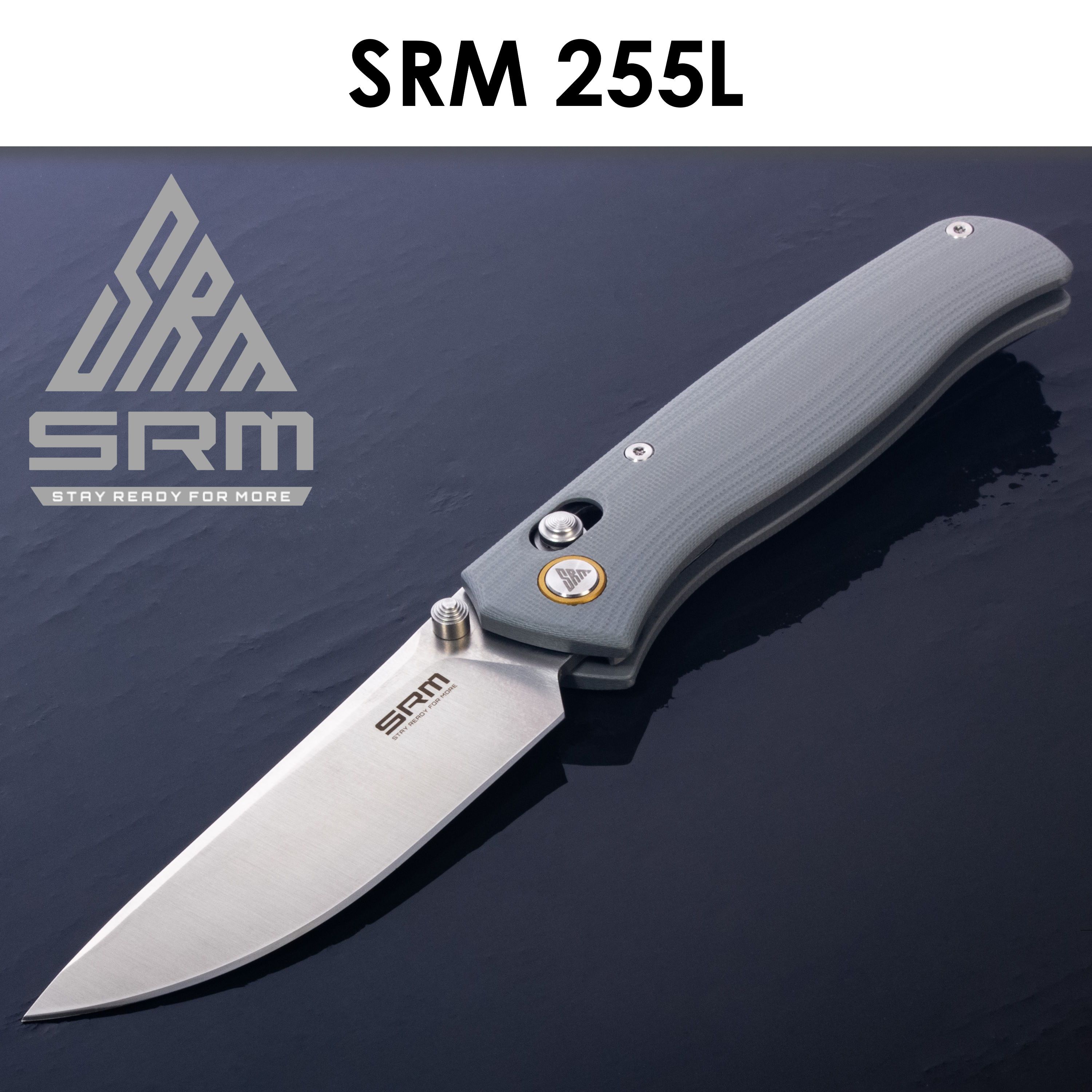 

Складной нож SRM 255L-GK серый 191мм (82мм клинок), 255L-GK