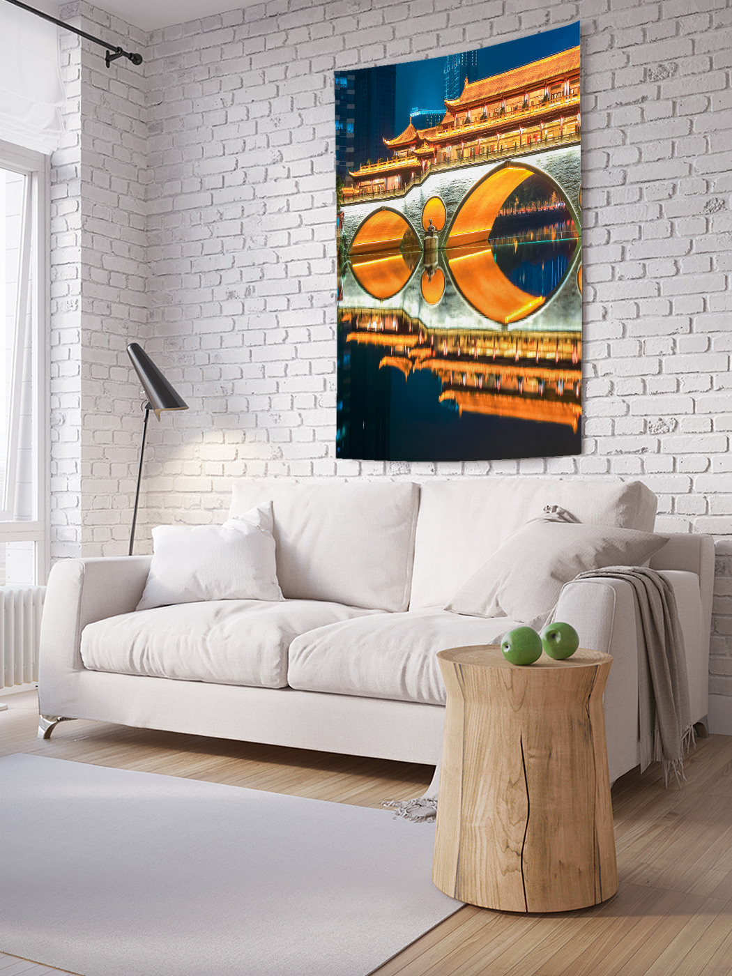 

Вертикальное фотопанно на стену JoyArty Яркое отражение моста 150x200 см, Яркое отражение моста