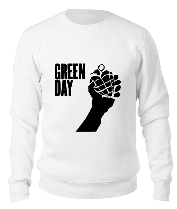 

Свитшот унисекс Printio Green day белый XL, Green day