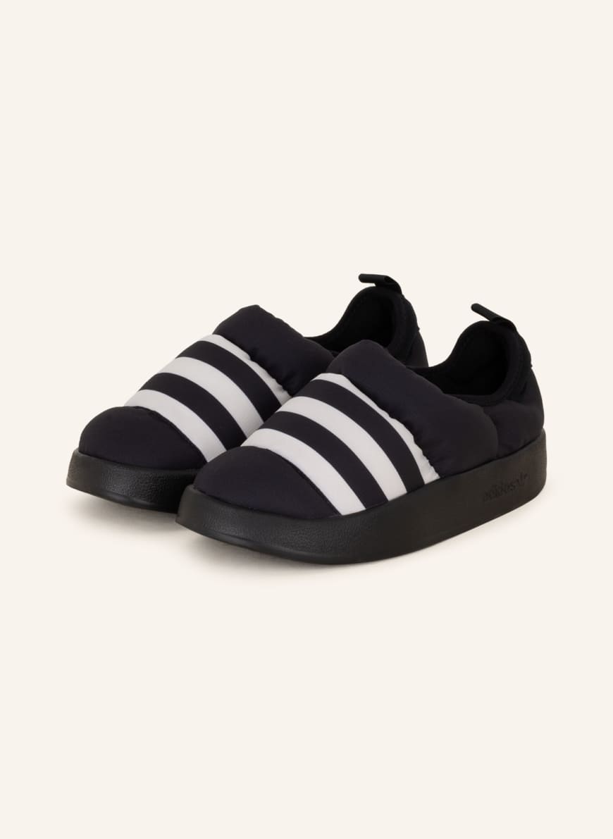 

Слипоны унисекс Adidas 1001322583 черные 36.5 RU (доставка из-за рубежа), 1001322583
