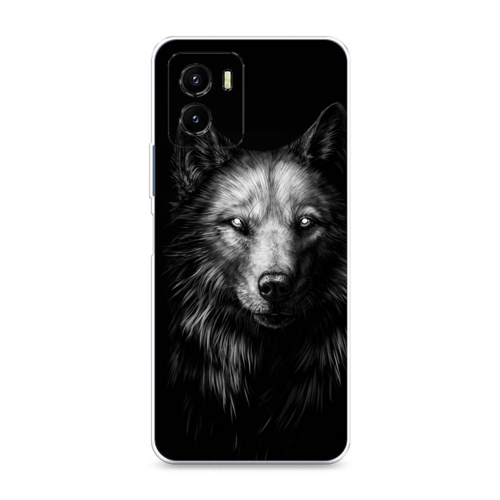 фото Силиконовый чехол "волк черно белый" на vivo y10 awog
