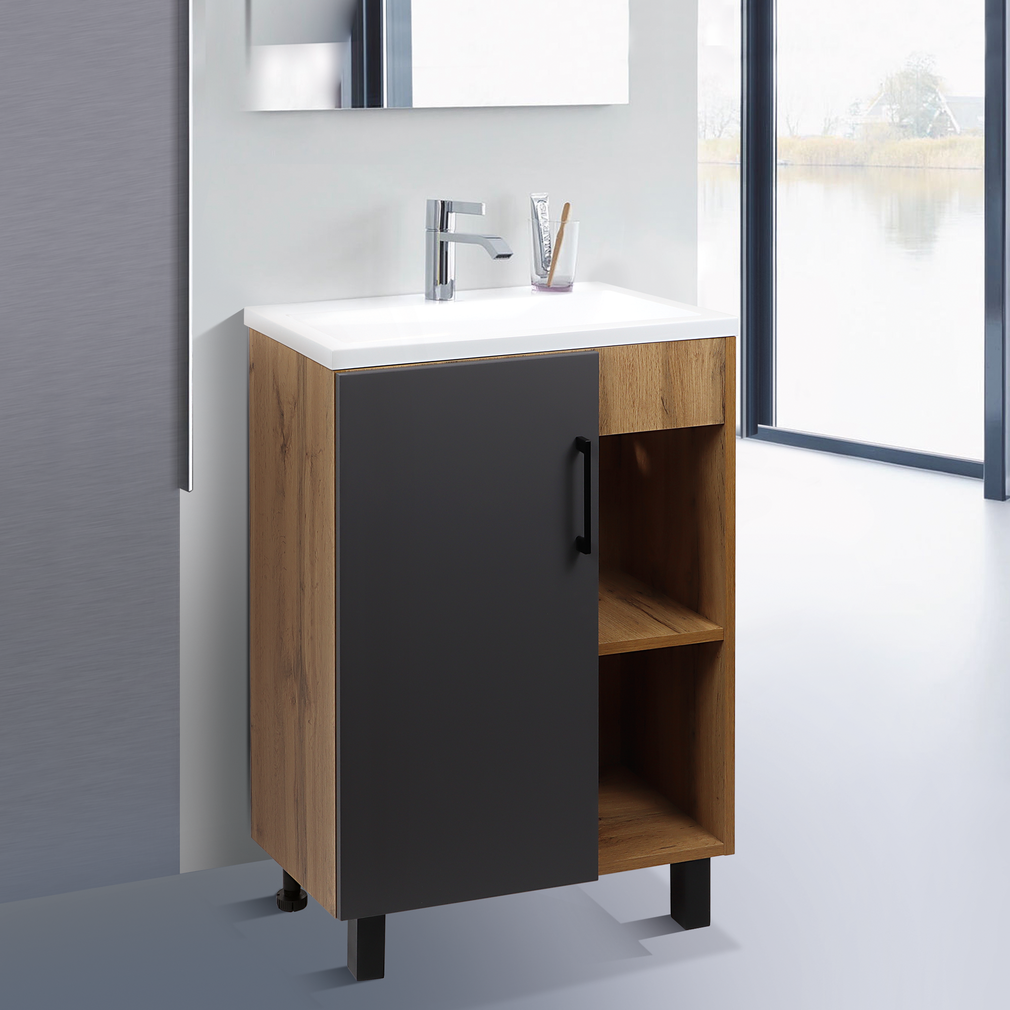 Тумба напольная с умывальником Сомо 50 DORATIZ 8912017 16289₽