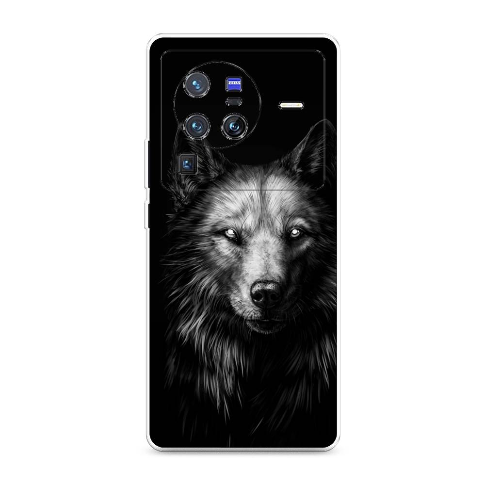 

Чехол Awog на Vivo X80 Pro "Волк черно белый", Разноцветный, 266650-1