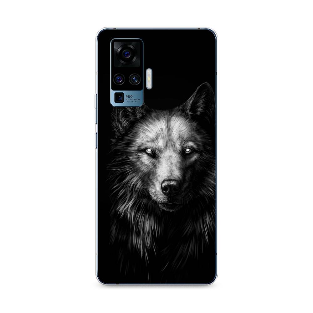 

Чехол Awog на Vivo X50 Pro "Волк черно белый", Разноцветный, 262350-1