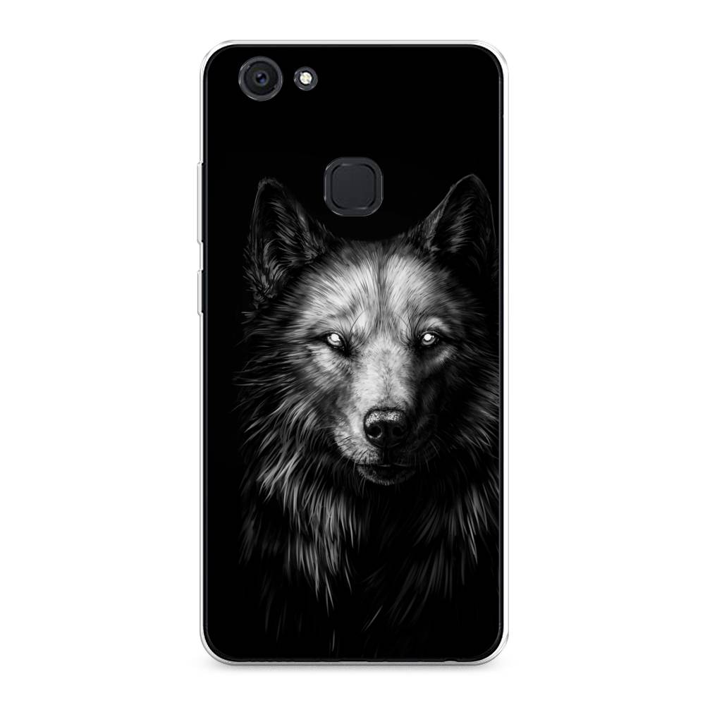 Чехол Awog на Vivo V7 Plus Волк черно белый