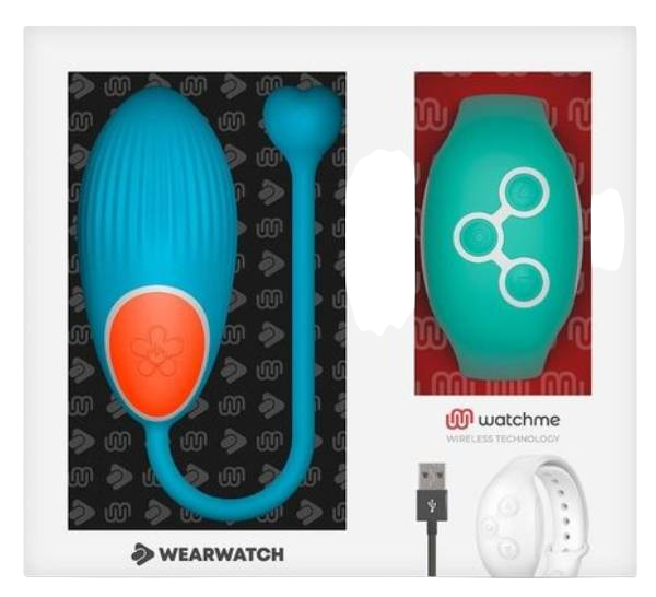 Виброяйцо DreamLove Wearwatch Egg Wireless Watchme голубое + пульт-часы зеленый