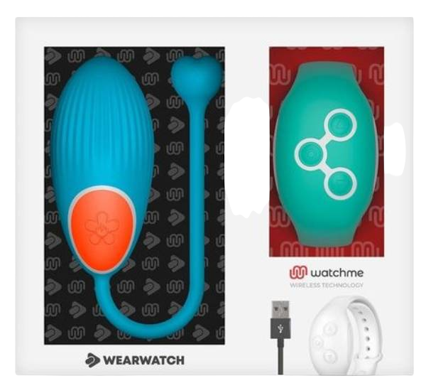 фото Виброяйцо dreamlove wearwatch egg wireless watchme голубое + пульт-часы зеленый