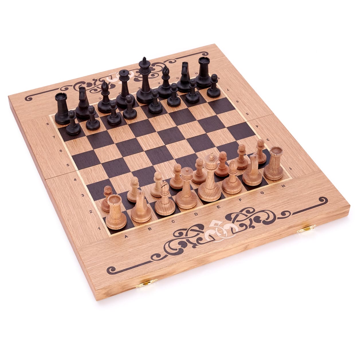 фото Шахматы, нарды woodgames резные венеция, дуб wg-w45дск3в1-фр3у