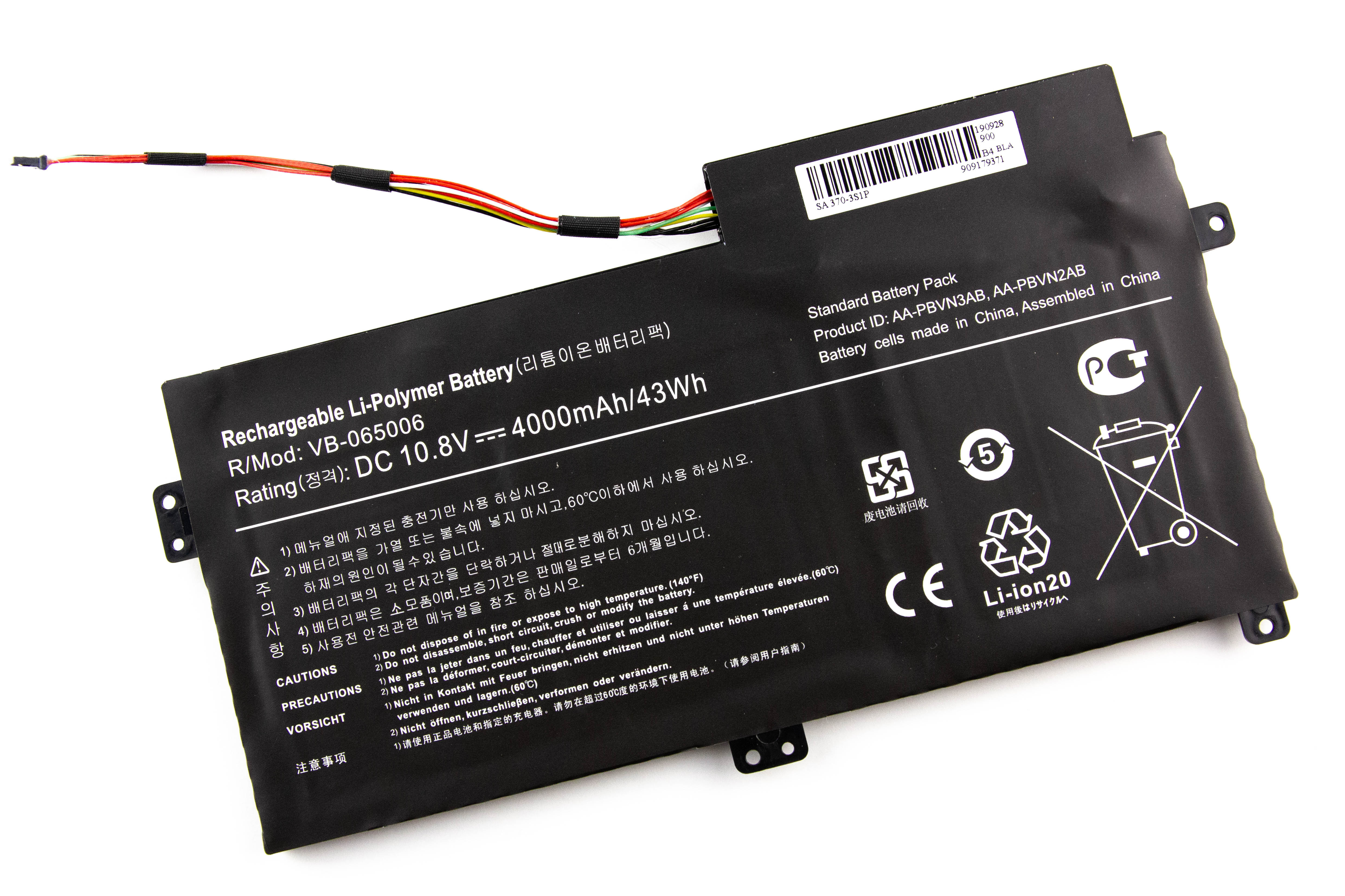 

Аккумулятор для ноутбука Samsung 370R5E 370R4E (10.8V 3400mAh) AA-PBVN3AB