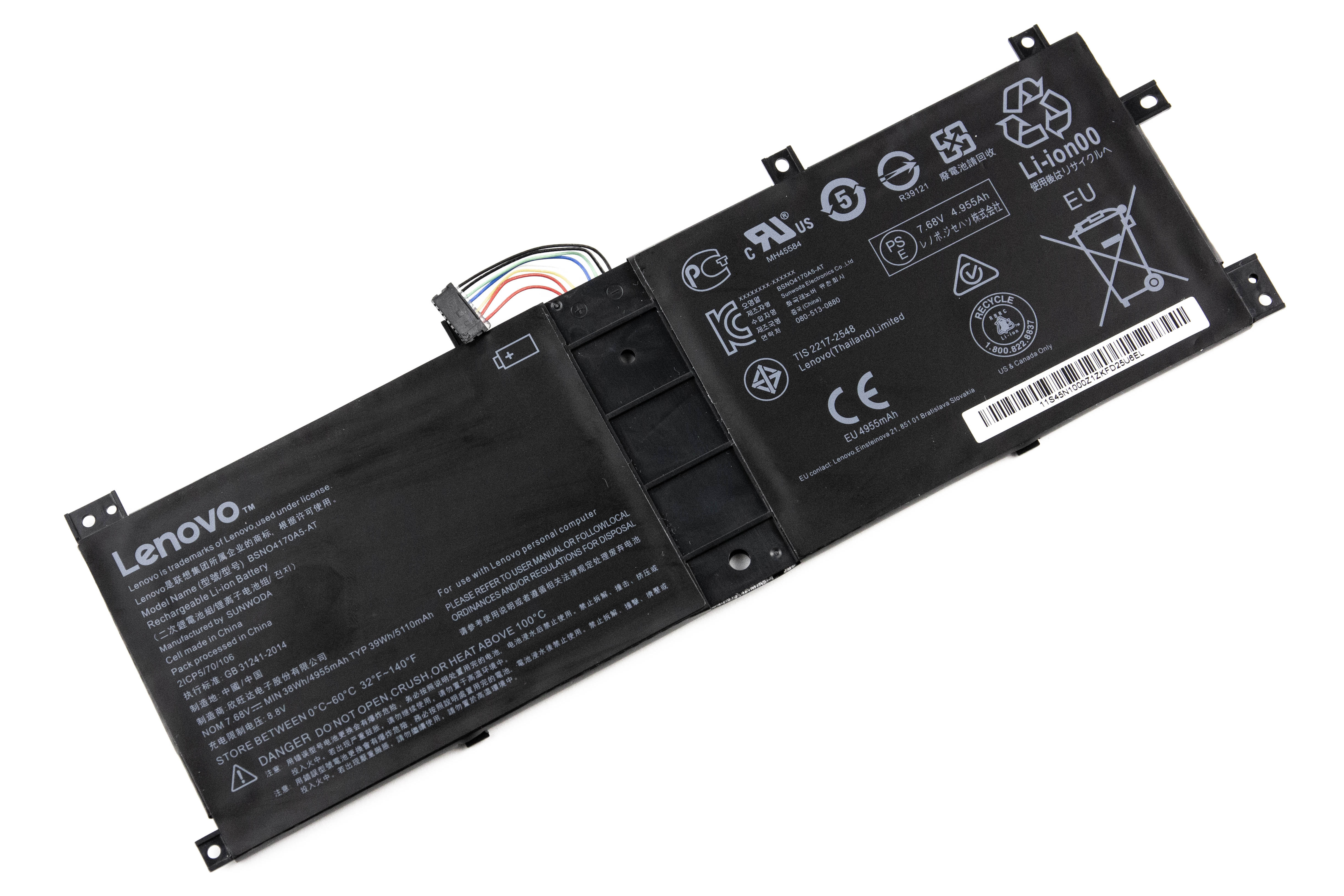 

Аккумулятор для ноутбука Lenovo 510-12ISK (7.68V 4955mAh) ORG BSNO4170A5-AT