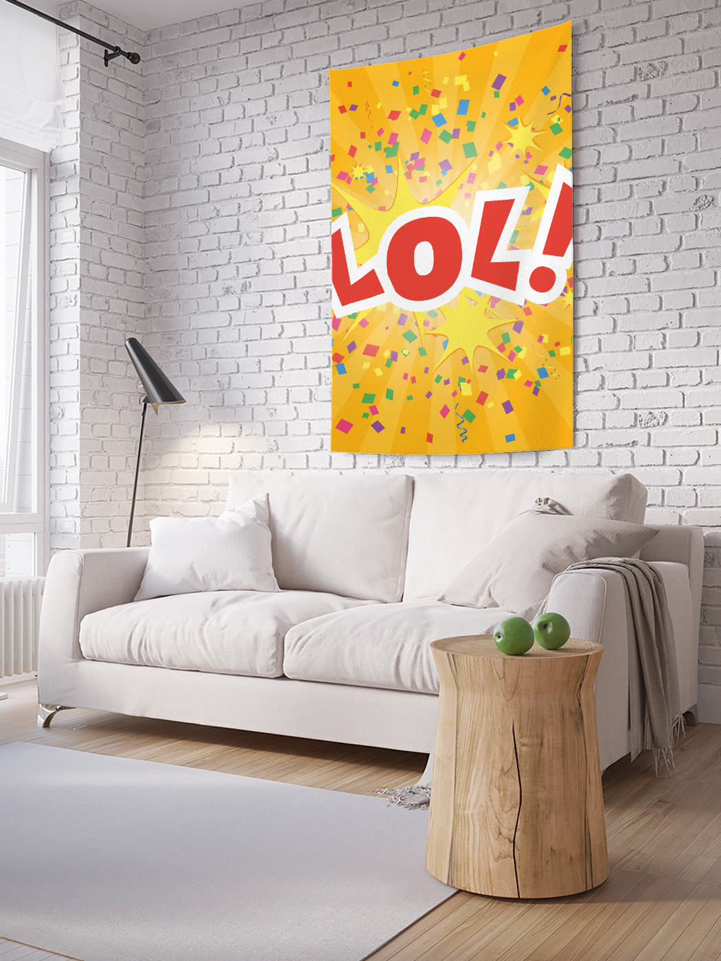 

Вертикальное фотопанно на стену JoyArty Громкий смех в конфетти 100x150 см, Громкий смех в конфетти