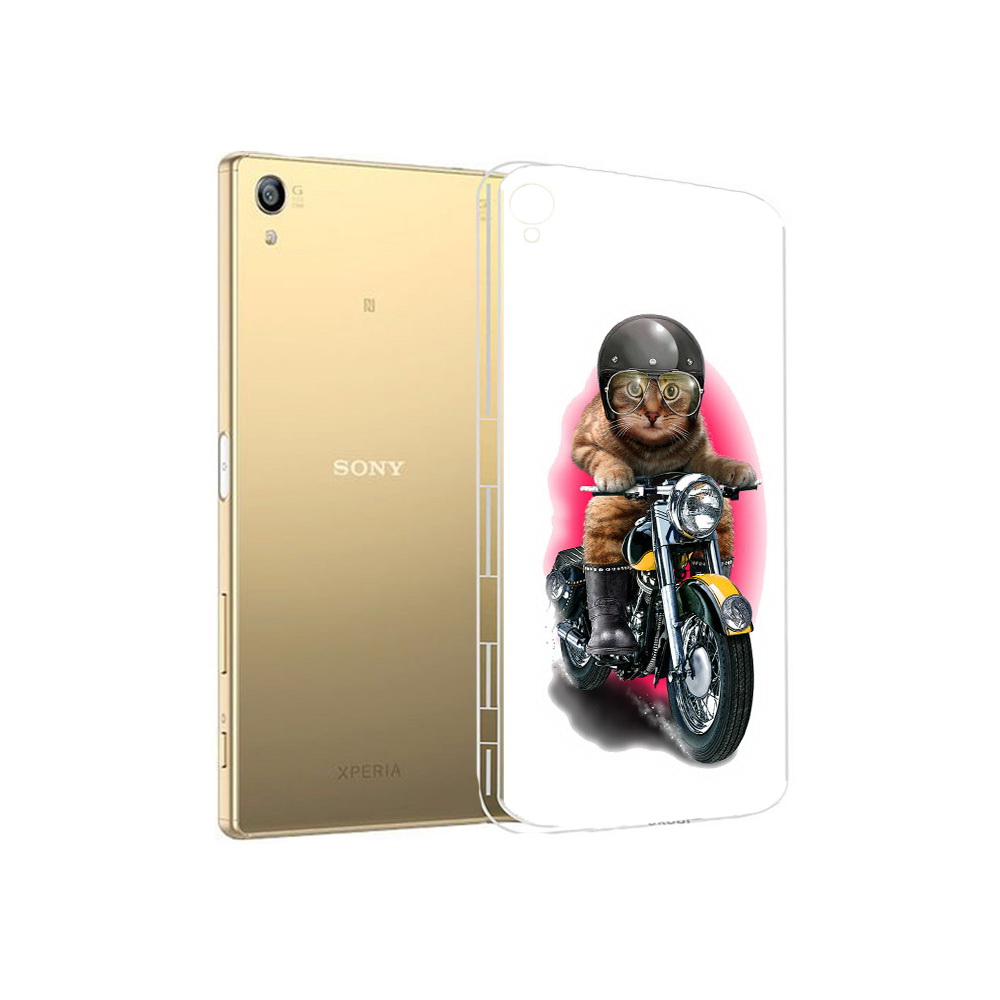 

Чехол MyPads Tocco для Sony Xperia Z5 Premium мото-кот (PT23243.222.485), Прозрачный, Tocco