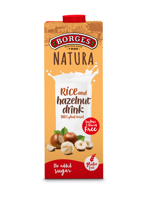 Напиток растительный Borges Natura Rice and Hazelnut, фундук и рис, 1 л