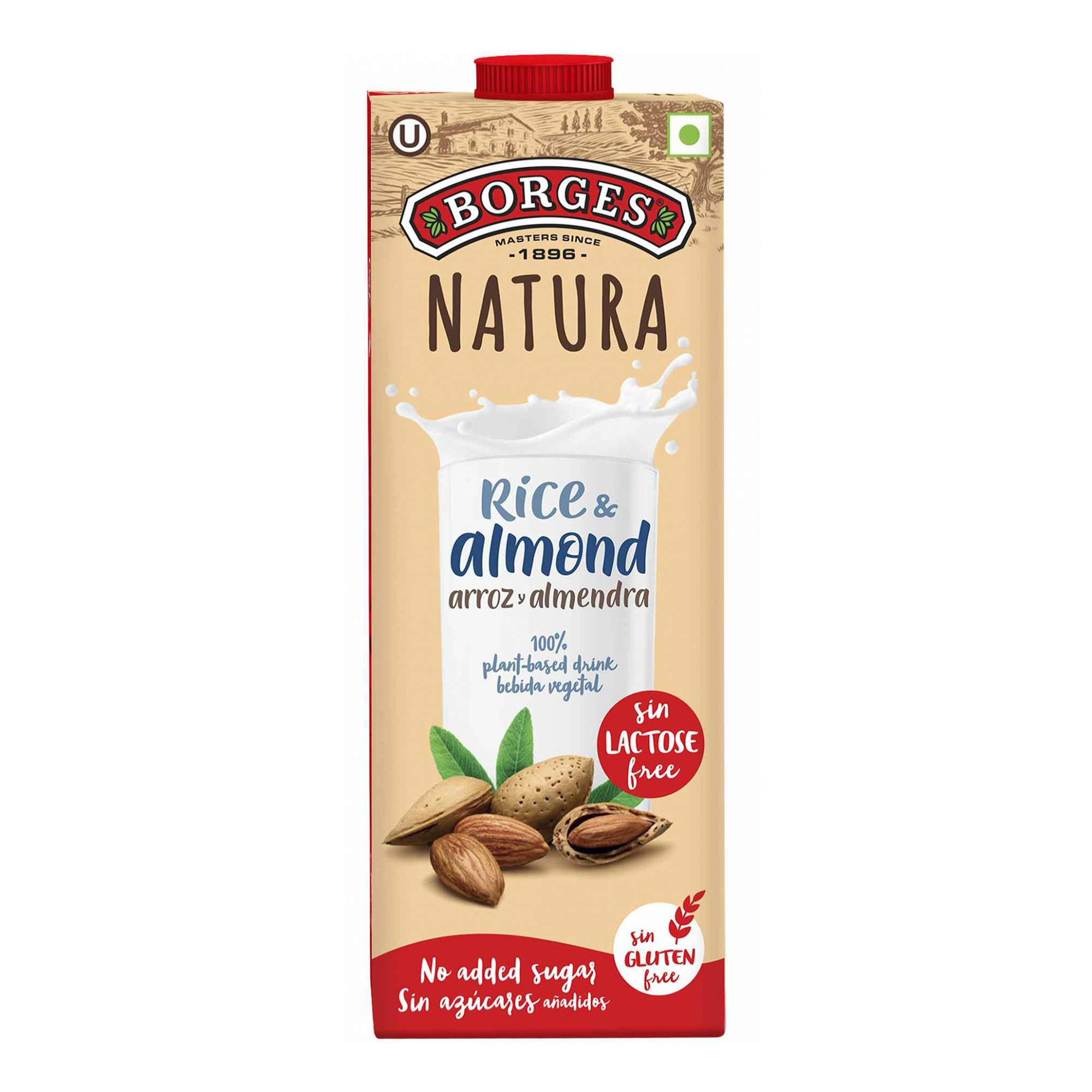 Напиток растительный Borges Natura Rice and Almond, миндаль и рис, 1 л