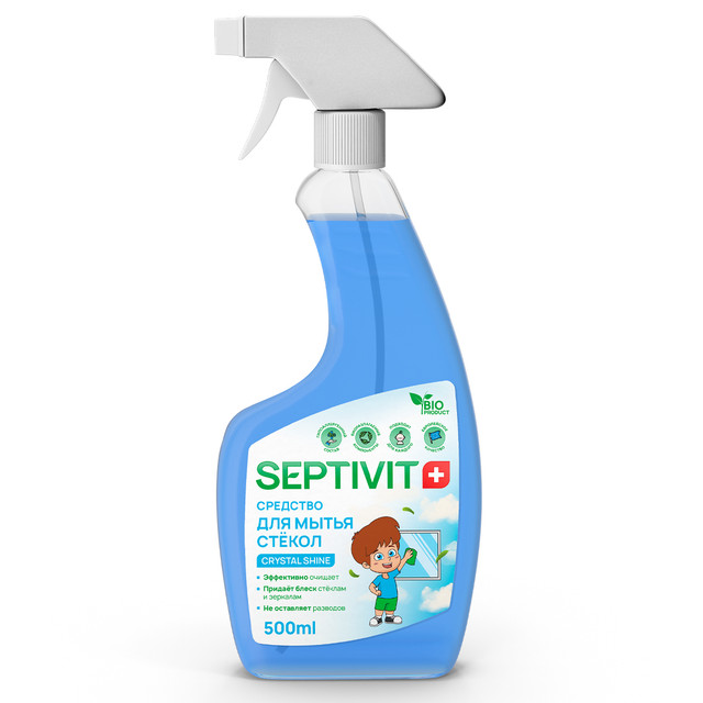 фото Средство для мытья стекол septivit premium crystal shine 500мл