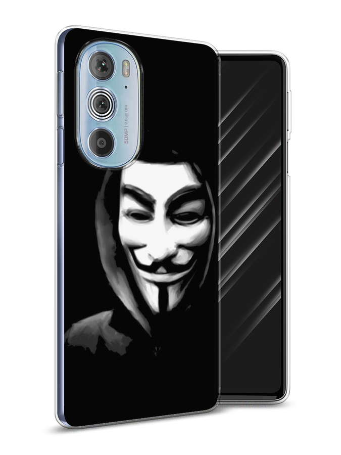 

Чехол Awog на Motorola Edge 30 Pro "Анонимус", Разноцветный, 243350-5