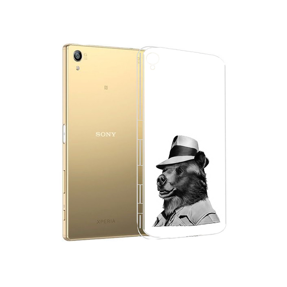 Чехол MyPads Tocco для Sony Xperia Z5 Premium медведь в шляпе (PT23243.222.465)