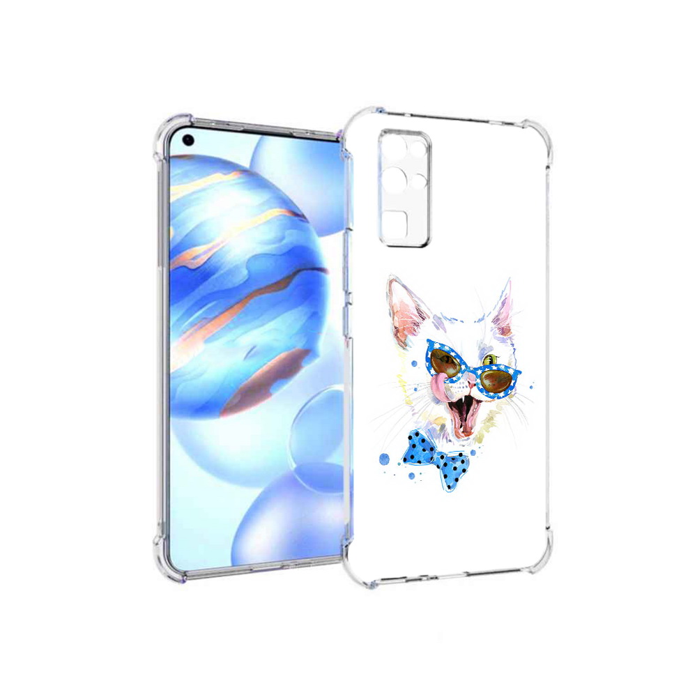 

Чехол MyPads Tocco для Honor 30 белый кот (PT147988.19.229), Прозрачный, Tocco