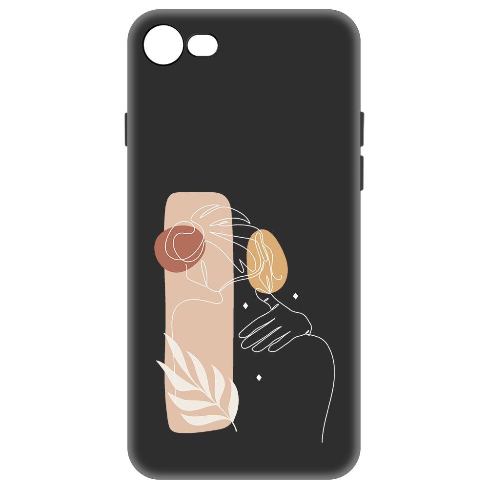 

Чехол-накладка Krutoff Soft Case Нежность для iPhone SE 2020 черный