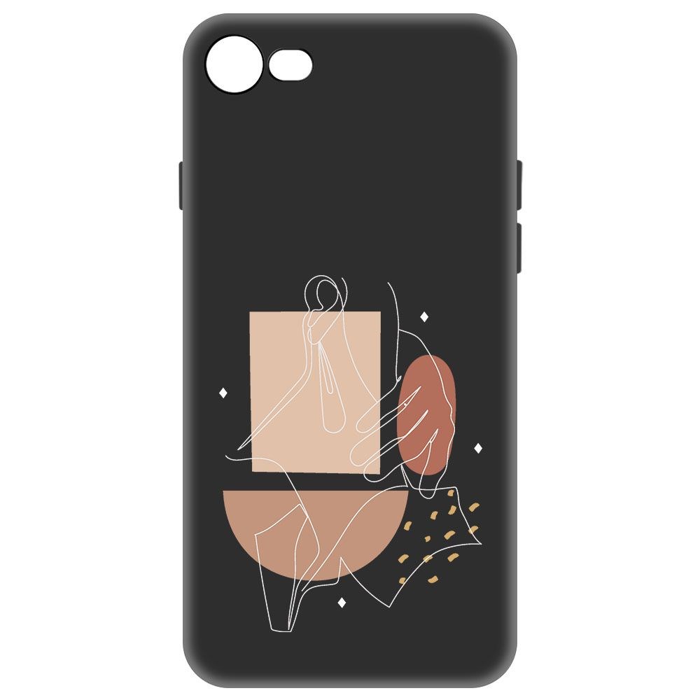 

Чехол-накладка Krutoff Soft Case Изящность для iPhone SE 2020 черный