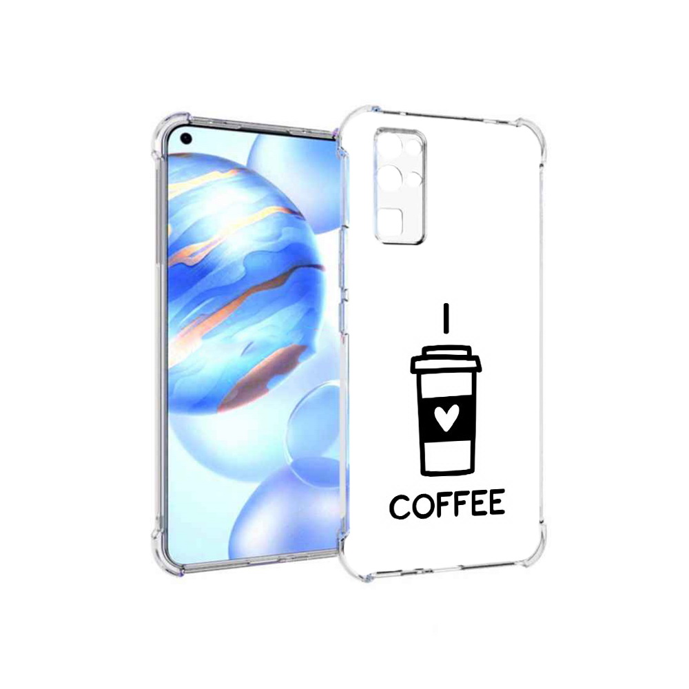

Чехол MyPads Tocco для Honor 30 Я люблю кофе (PT147988.19.206), Прозрачный, Tocco