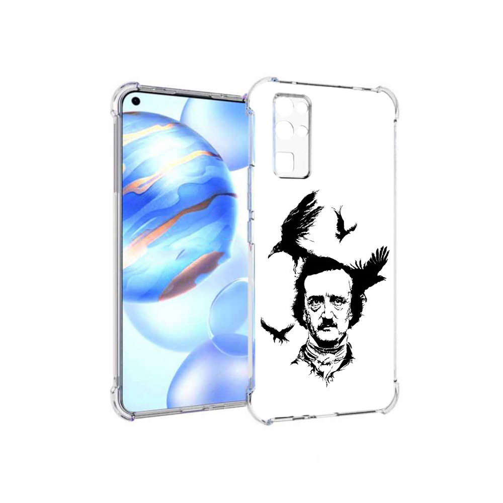 

Чехол MyPads Tocco для Honor 30 Эдгар Аллан черно белый (PT147988.19.204), Прозрачный, Tocco