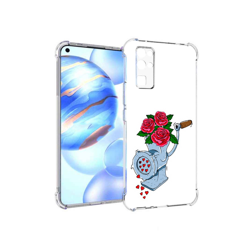

Чехол MyPads Tocco для Honor 30 Цветочные сердца (PT147988.19.199), Прозрачный, Tocco