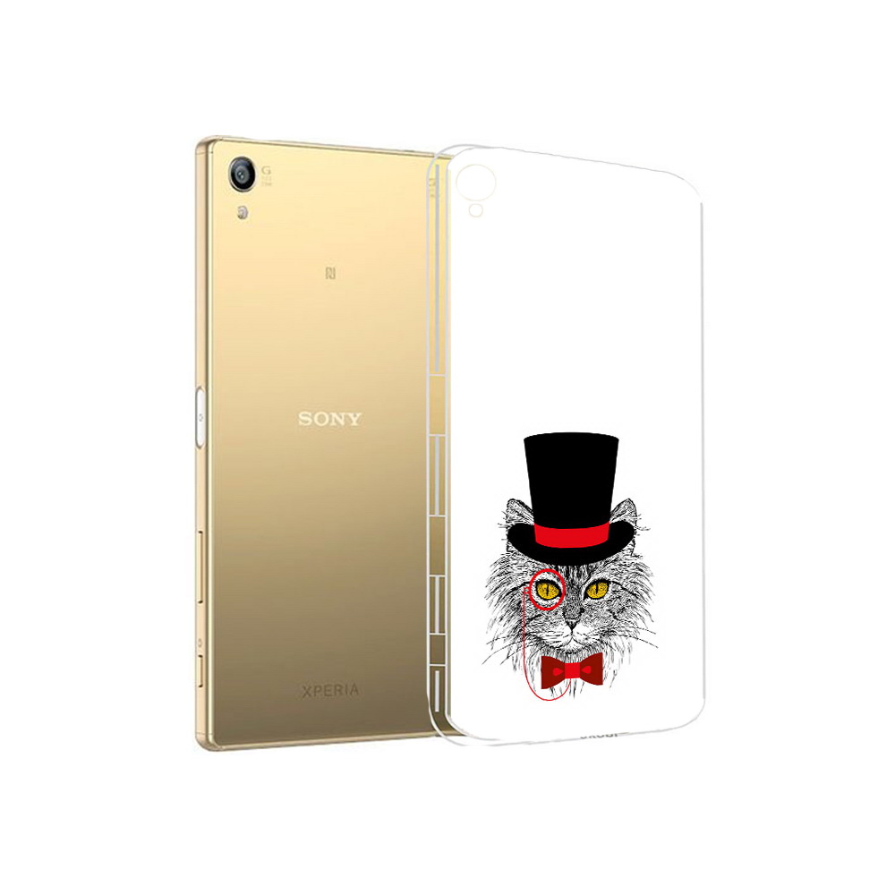 

Чехол MyPads Tocco для Sony Xperia Z5 Premium кот в шляпе (PT23243.222.397), Прозрачный, Tocco