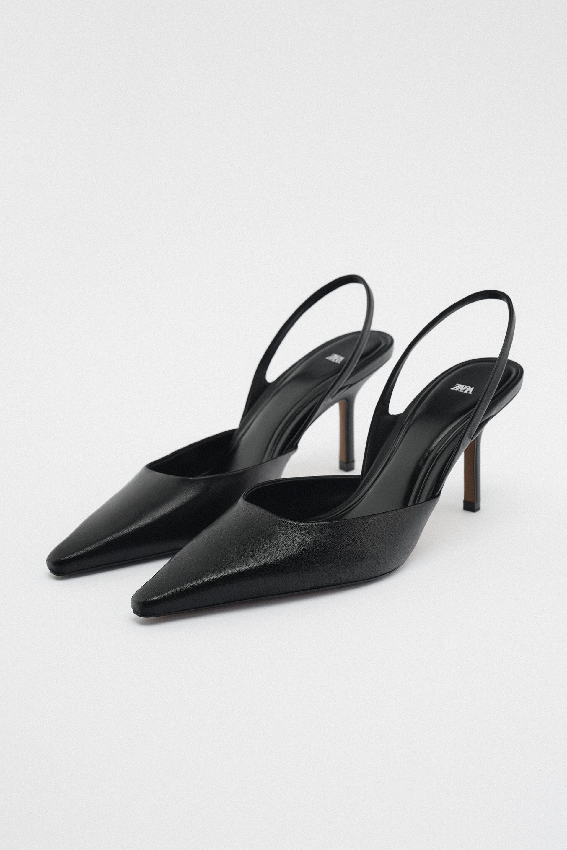 Туфли женские ZARA 11243010 черные 38 EU (доставка из-за рубежа)