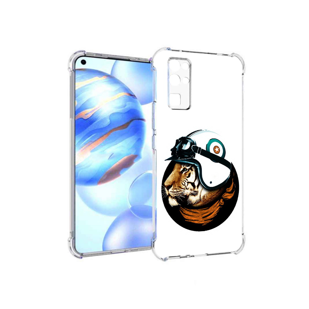

Чехол MyPads Tocco для Honor 30 Тигр в шлеме (PT147988.19.171), Прозрачный, Tocco