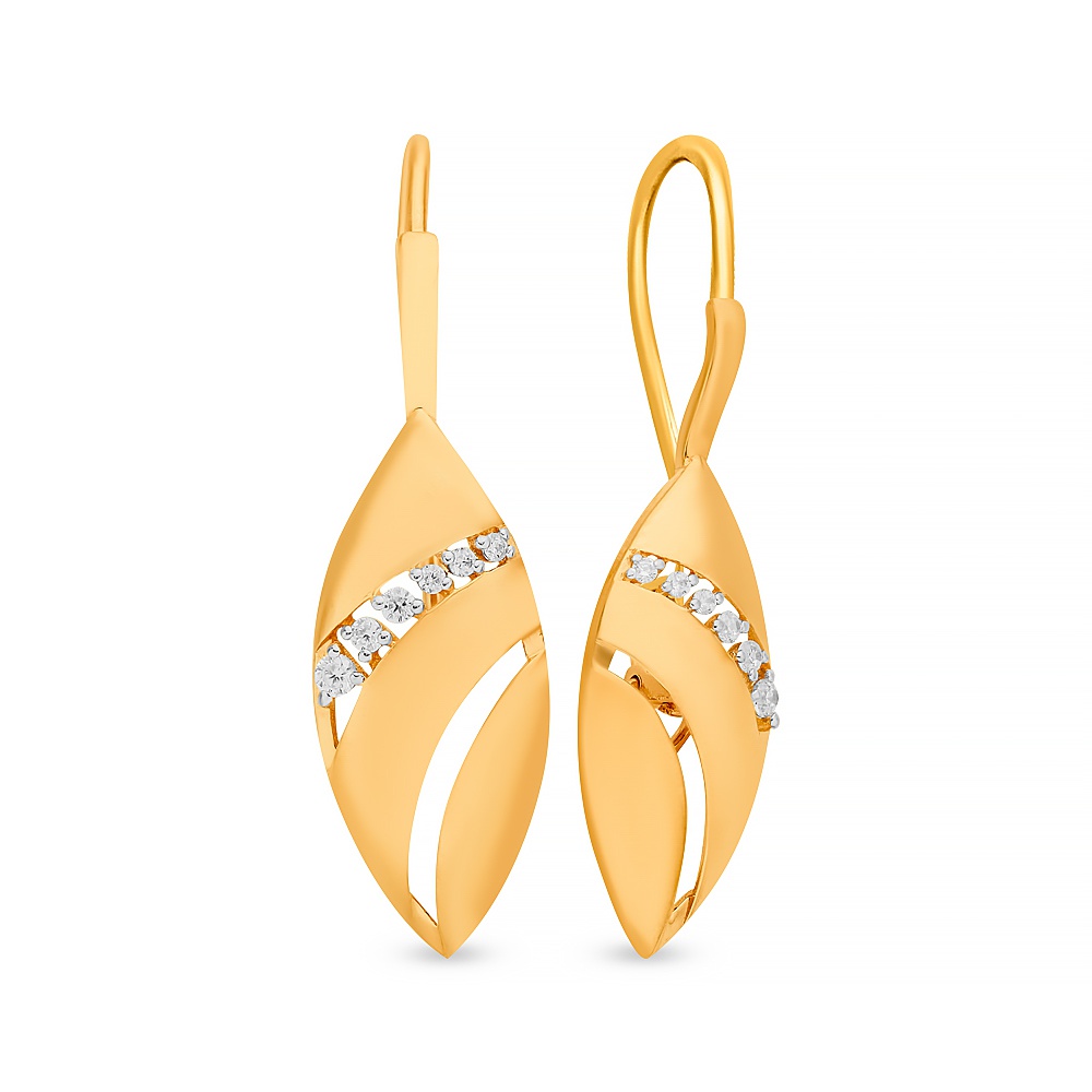 

Серьги из красного золота 585Gold 302006504, фианит, 302006504