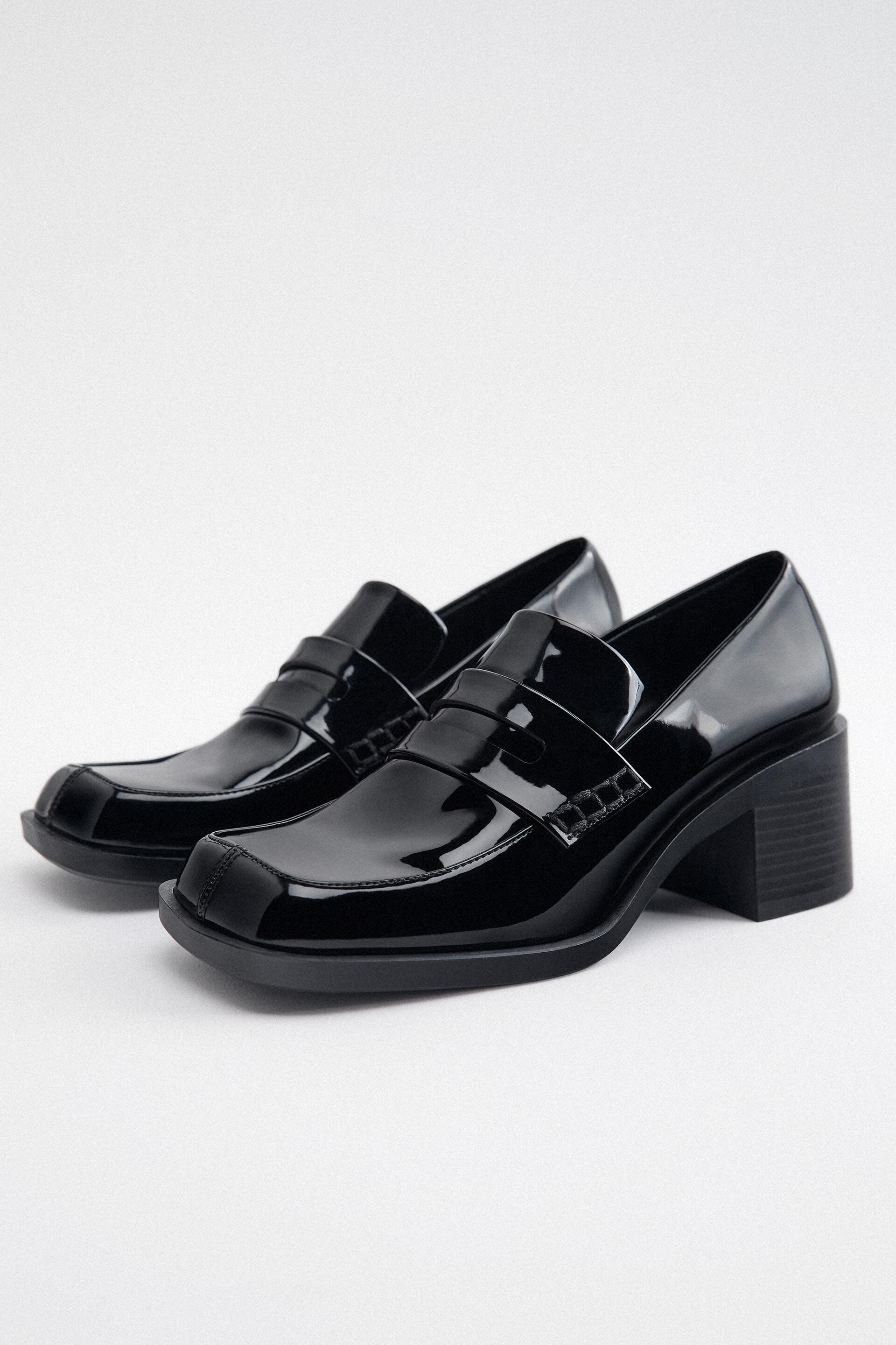Лоферы женские ZARA 11203110 черные 36 RU (доставка из-за рубежа)