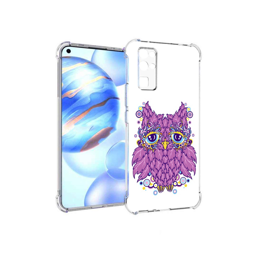 

Чехол MyPads Tocco для Honor 30 Розовая сова (PT147988.19.147), Прозрачный, Tocco