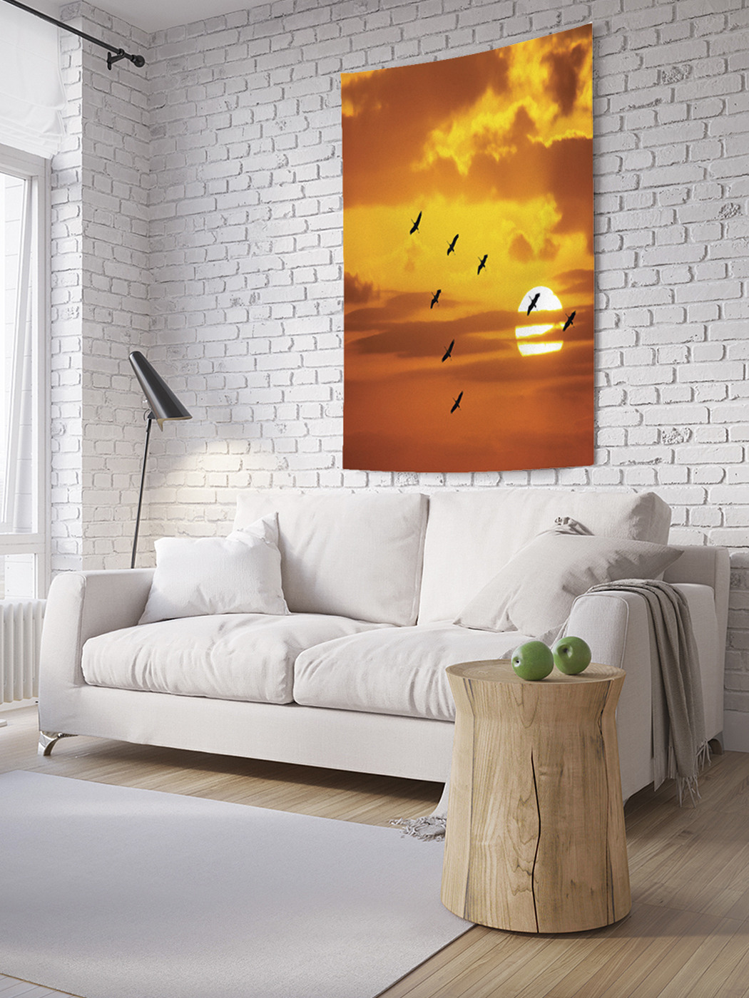 

Вертикальное фотопанно на стену JoyArty Птичья стая на закате 150x200 см, Птичья стая на закате