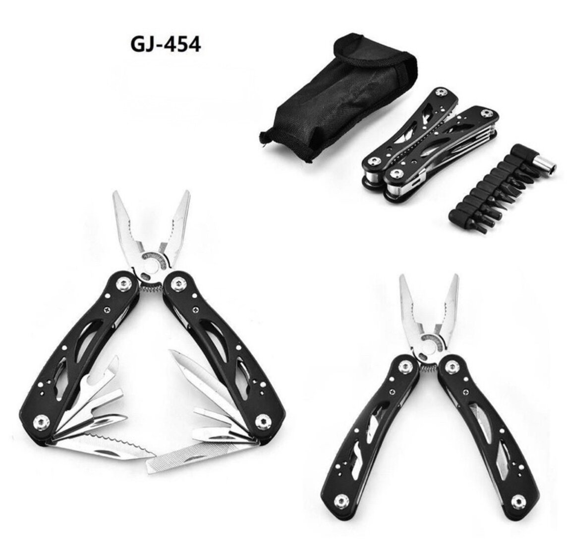 

Мультитул туристический GJ-454, Черный