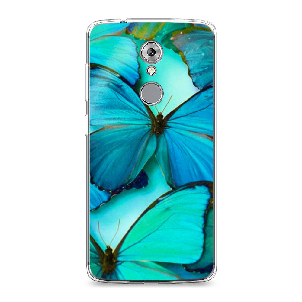 фото Силиконовый чехол "неоновые бабочки" на zte axon 7 awog