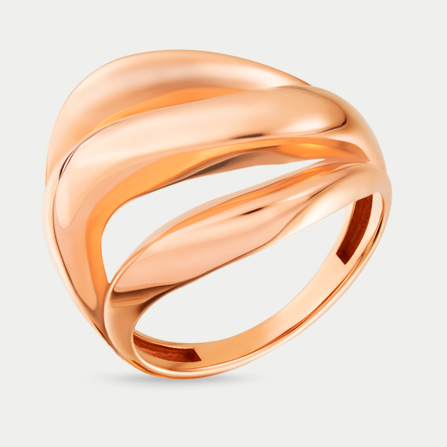 Кольцо из розового золота р. 17 МАСКОМ 121-2184